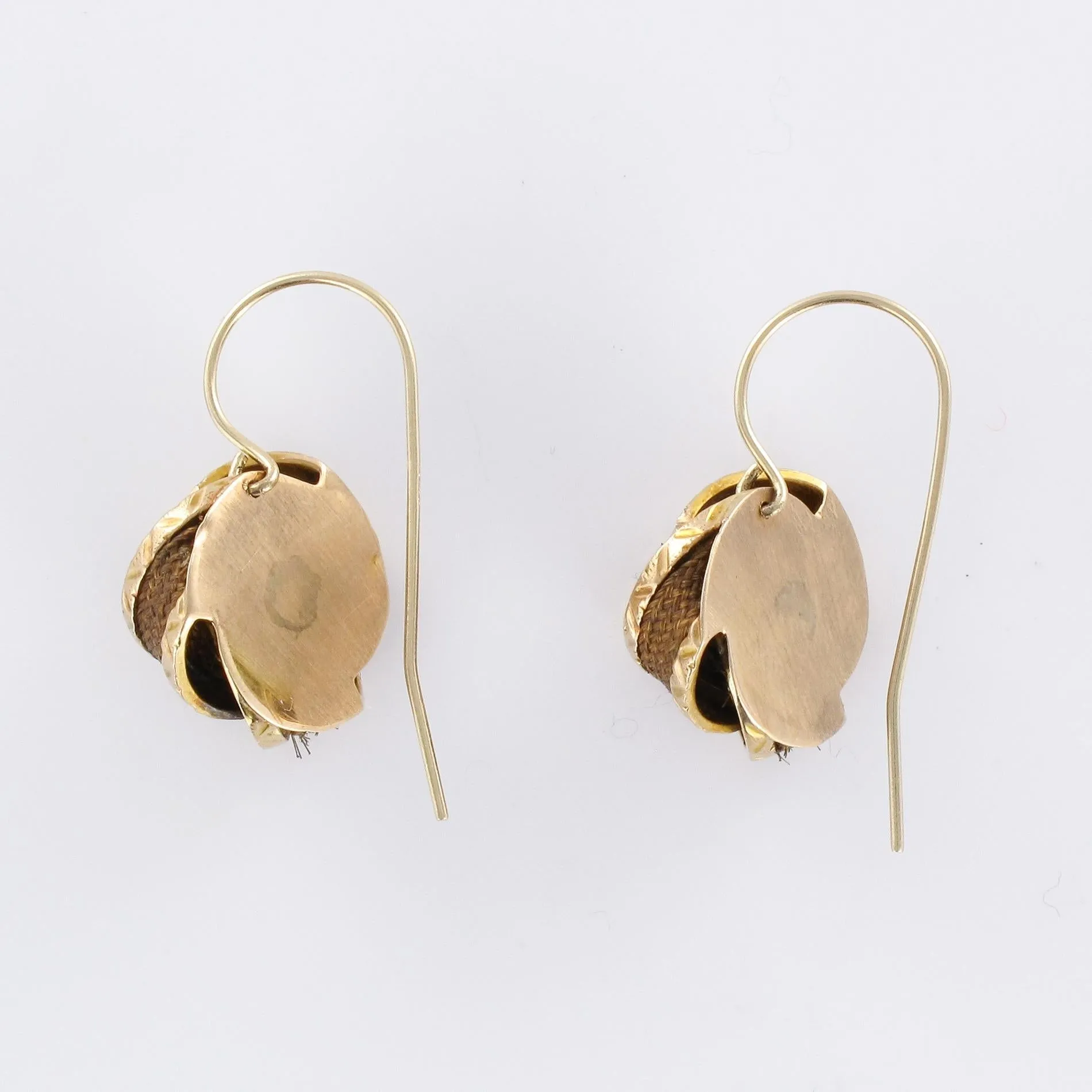 19th Century Golden Bows Hair Drop Earrings