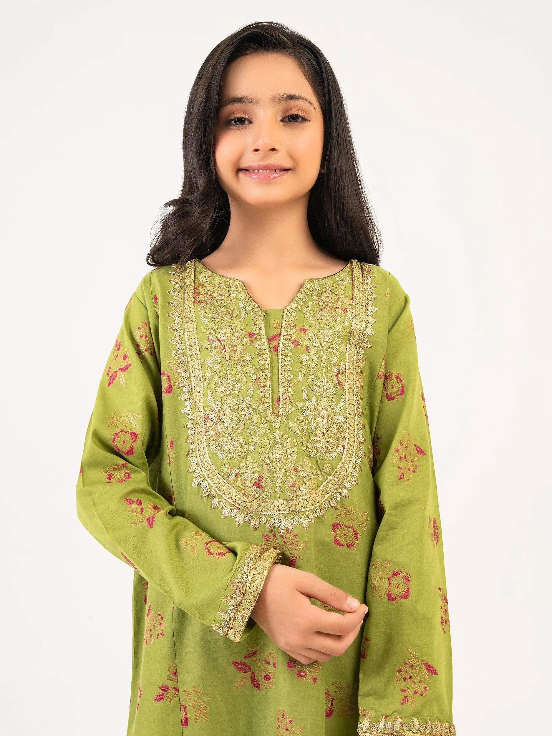 2 Piece Jacquard Suit-Embroidered