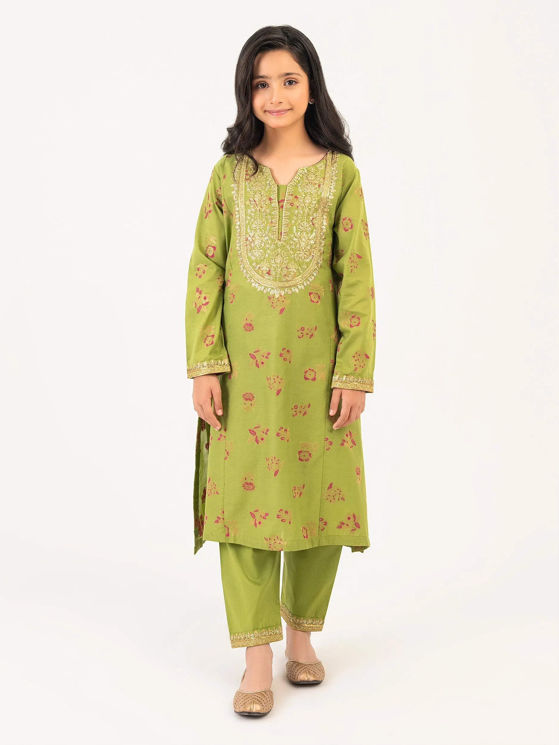 2 Piece Jacquard Suit-Embroidered