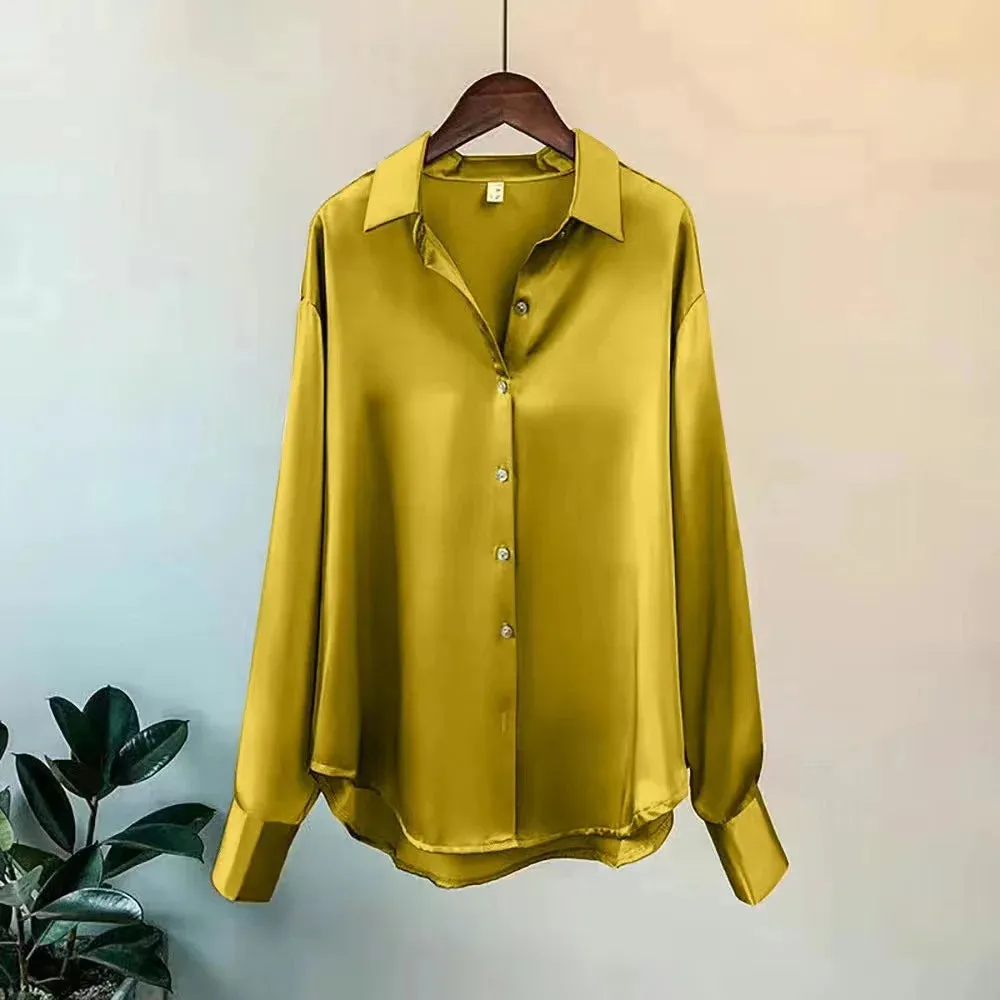 2024Spring Shirt And Blouses New Sweater Cardigans Woman Top Knitted Korean Long Sleeve Lapel Button Elegance Sweet Casual Coats