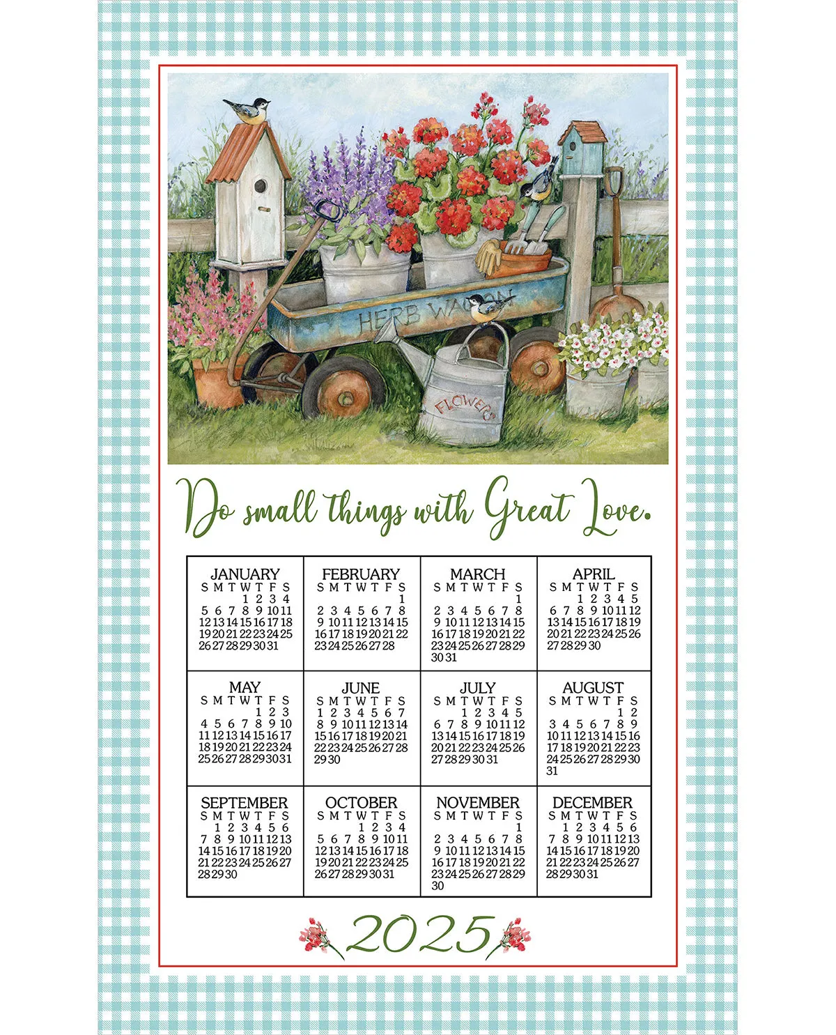 2025 Blue Wagon Towel Display Calendar