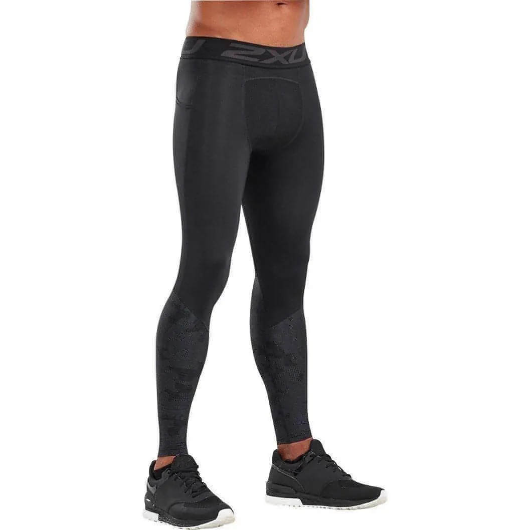 2XU Accelerate Compression Mens Long Running Tights - Black