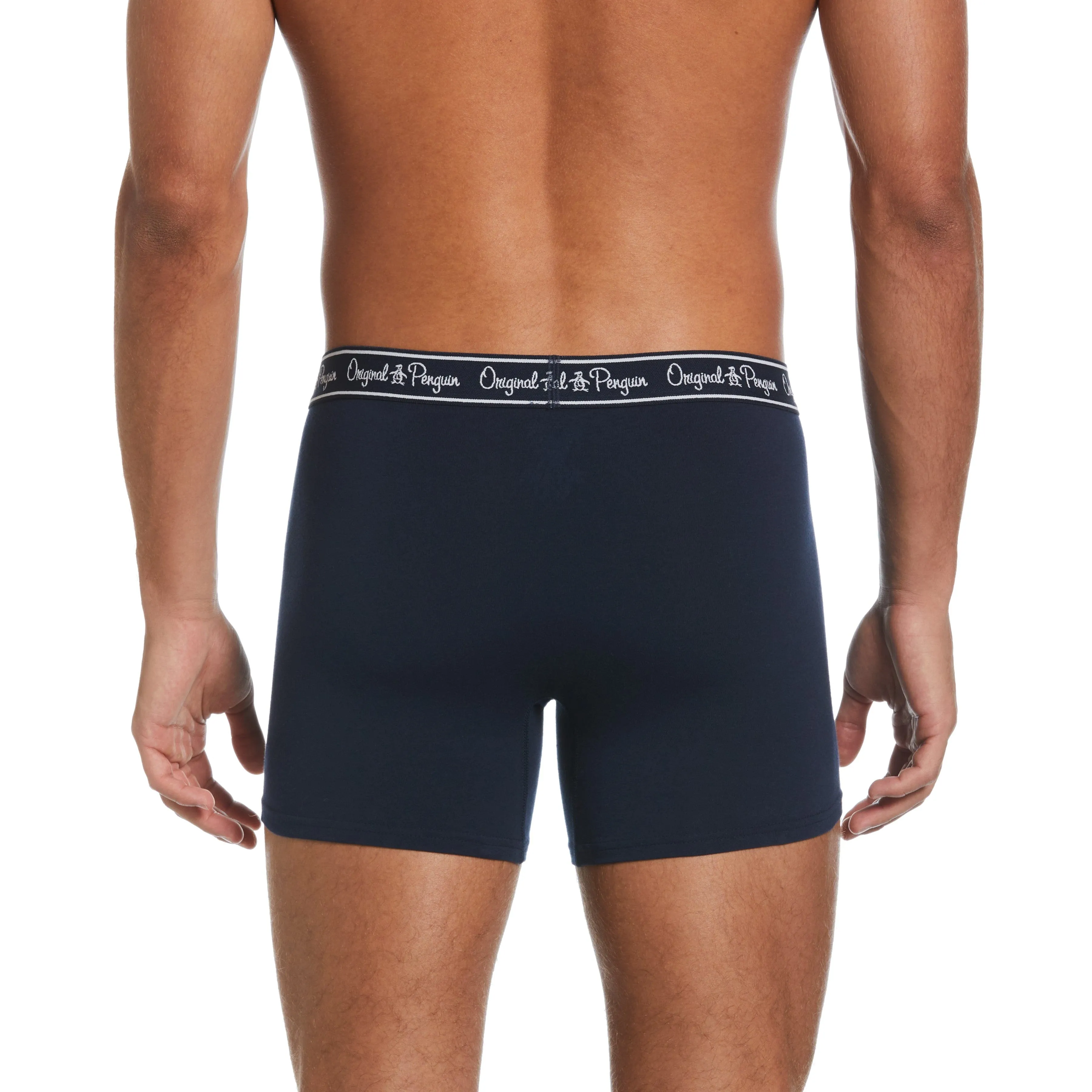 3 Pack Solid Navy Contour Boxer Brief