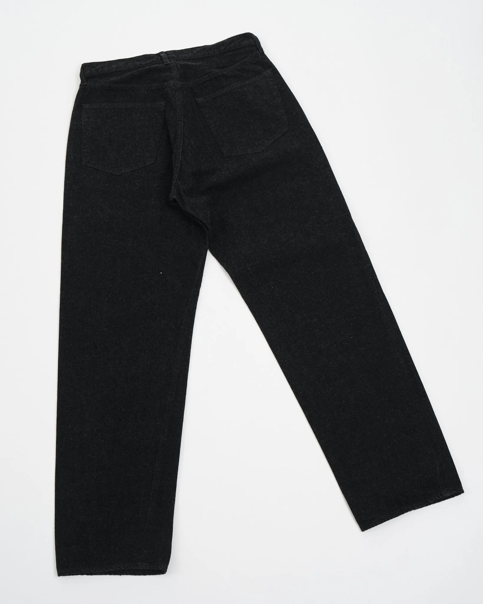 5P Zipper Front Denim Pants Black One Wash