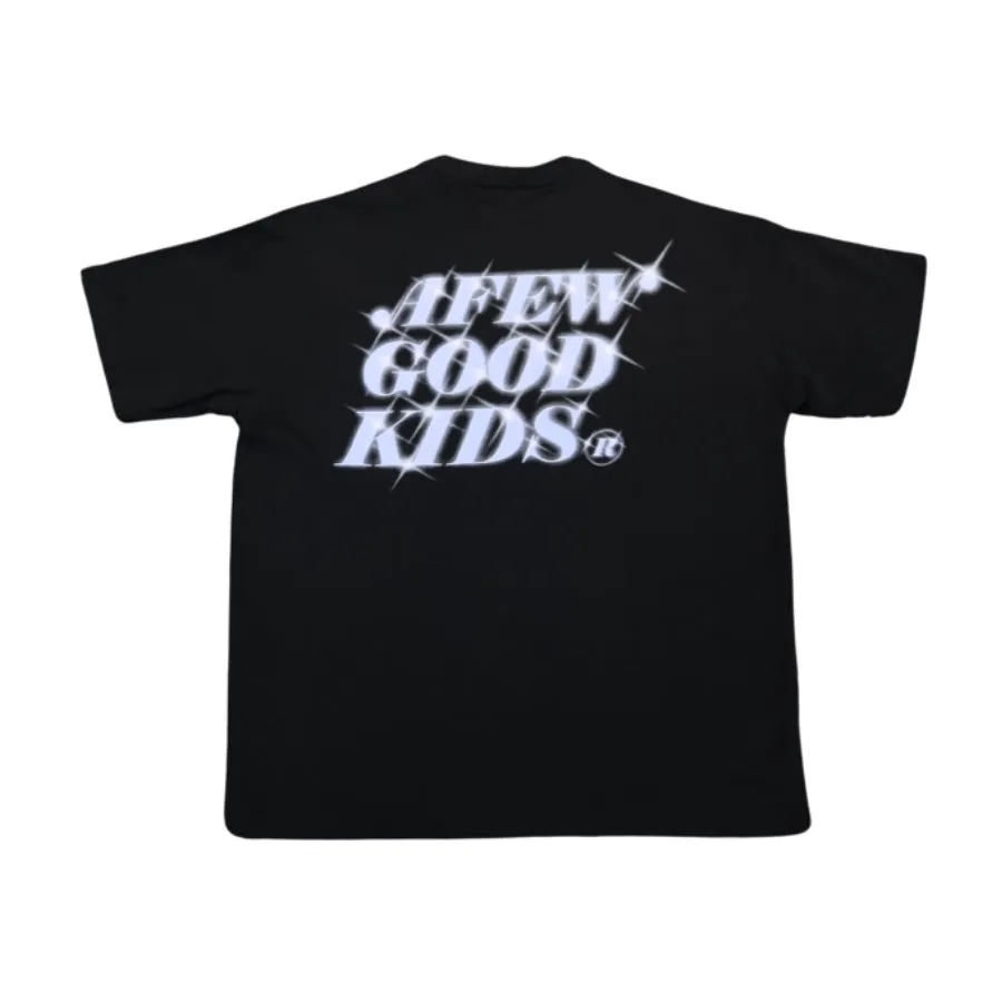 A Few Good Kids Heavy Glitter Blue Tee