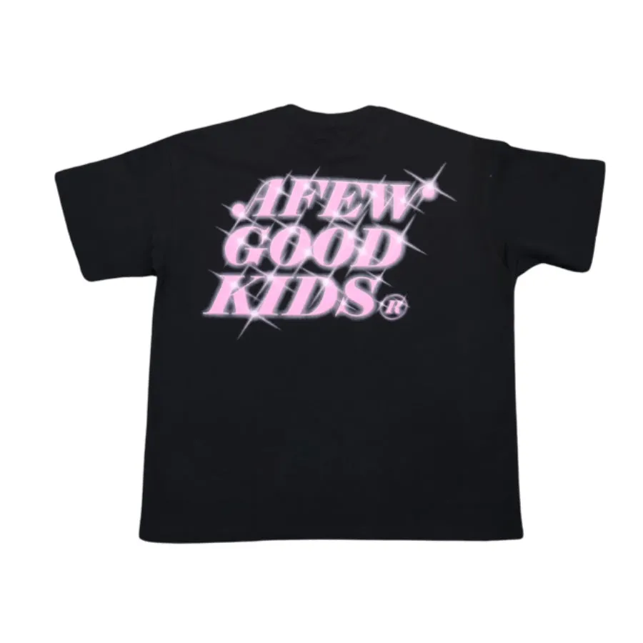 A Few Good Kids Heavy Glitter Pink Tee