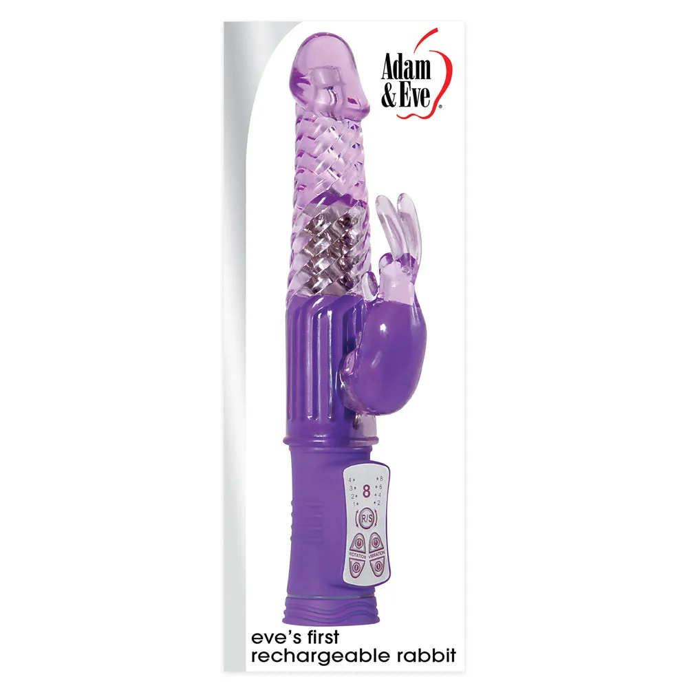 Adam & Eve Eve's First Rechargeable Rabbit Vibrator With Rotating Beads