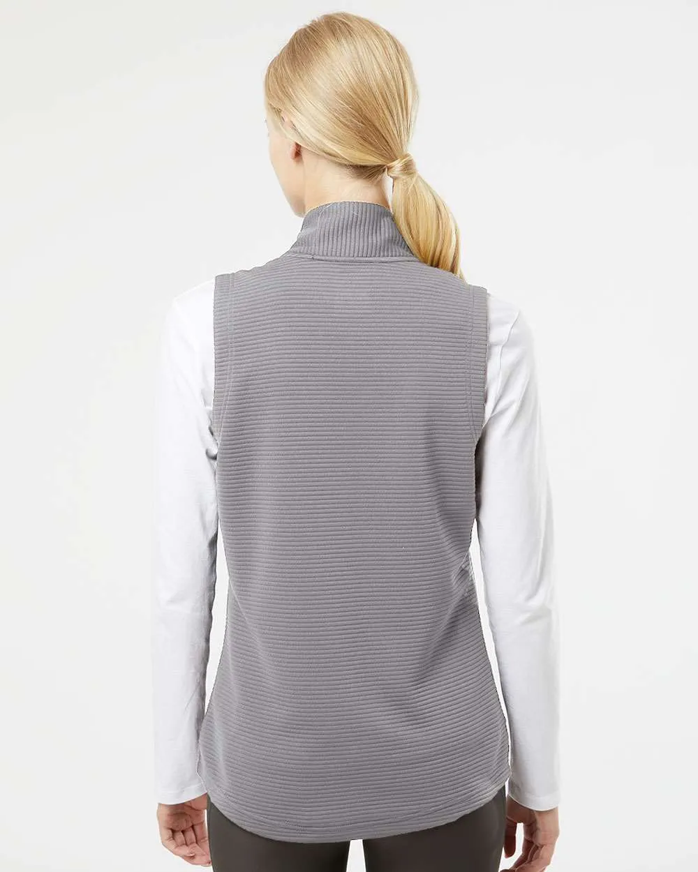 Adidas Ladies Textured Full-Zip Vest