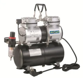 Aircraft Compressor For Airbrush 2 Cylinder With Tank (As196)