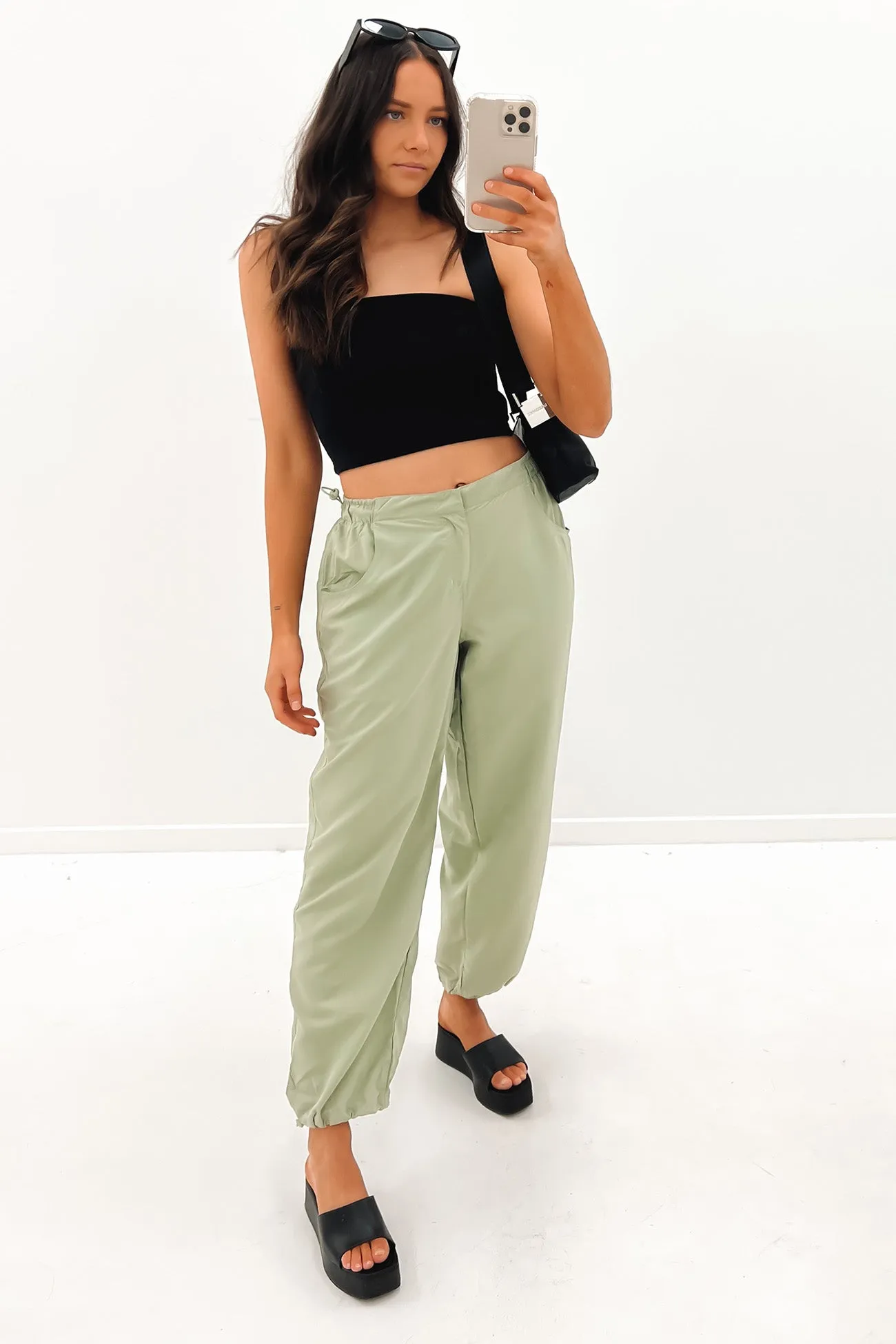 Alexis Parachute Pant Sage