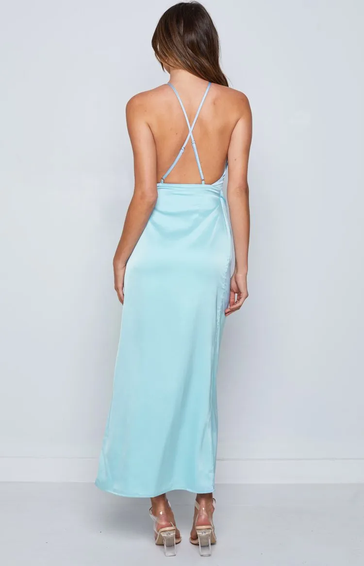 Amia Blue Maxi Formal Dress