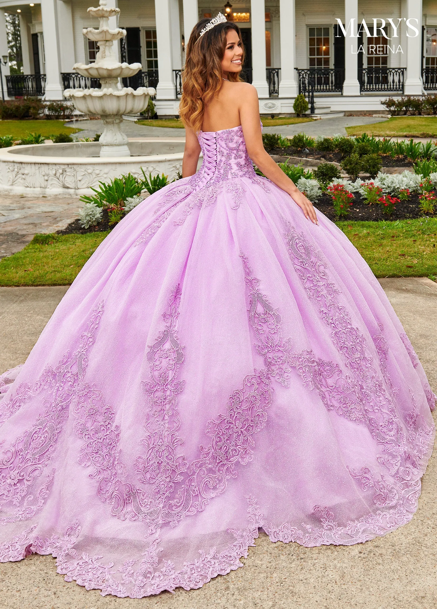 Applique Strapless Quinceanera Dress by Mary's Bridal MQ2156