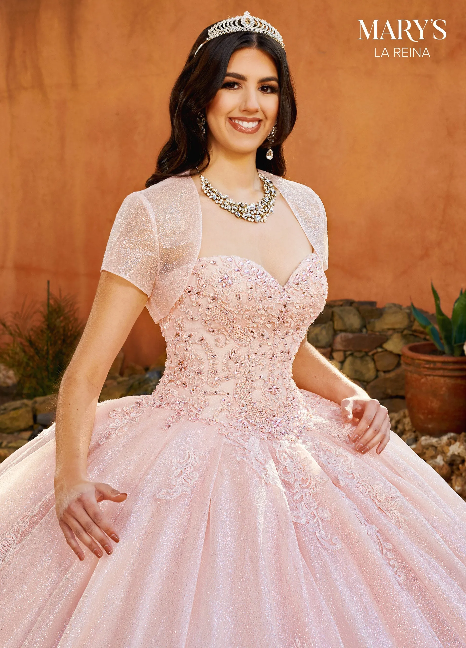 Applique Strapless Quinceanera Dress by Mary's Bridal MQ2156