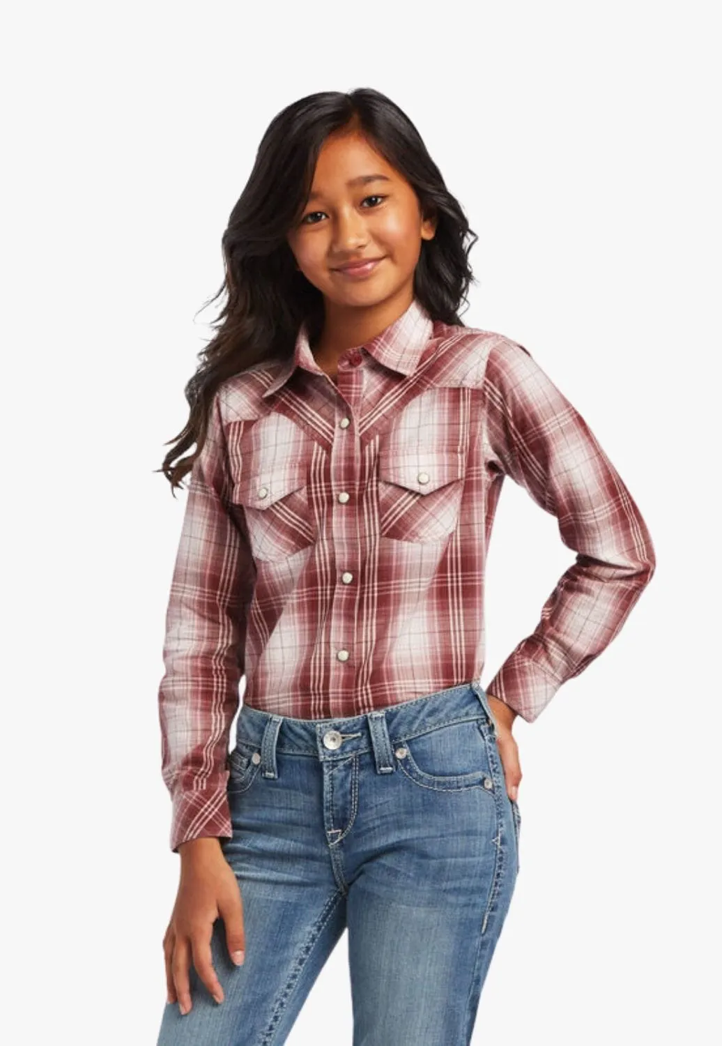 Ariat Girls REAL Plaid Long Sleeve Shirt