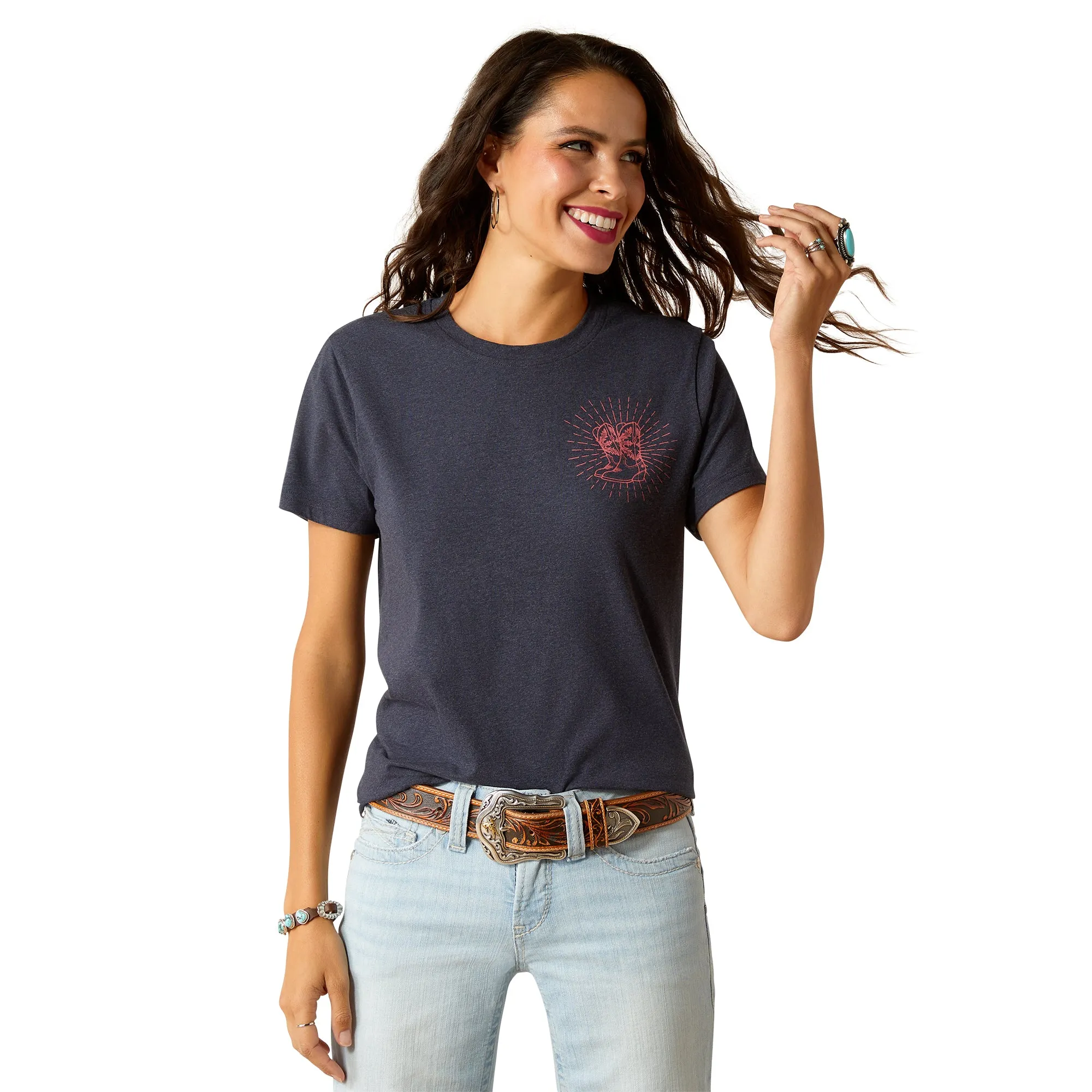 Ariat Ladies Admiralty Blue Heather T-Shirt 10051297