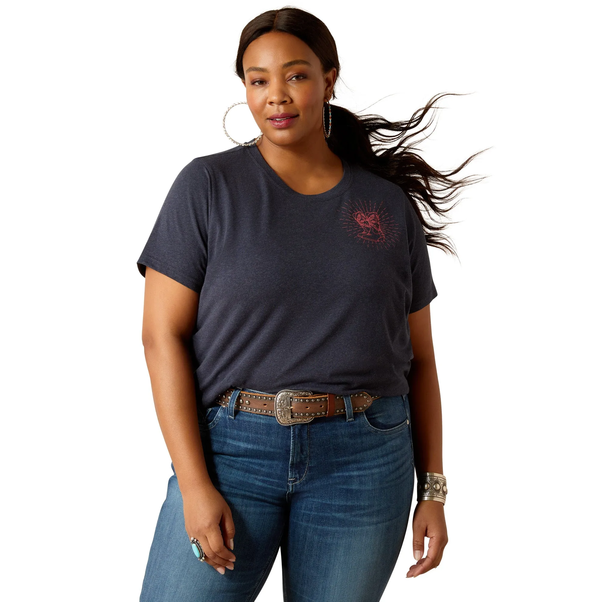 Ariat Ladies Admiralty Blue Heather T-Shirt 10051297