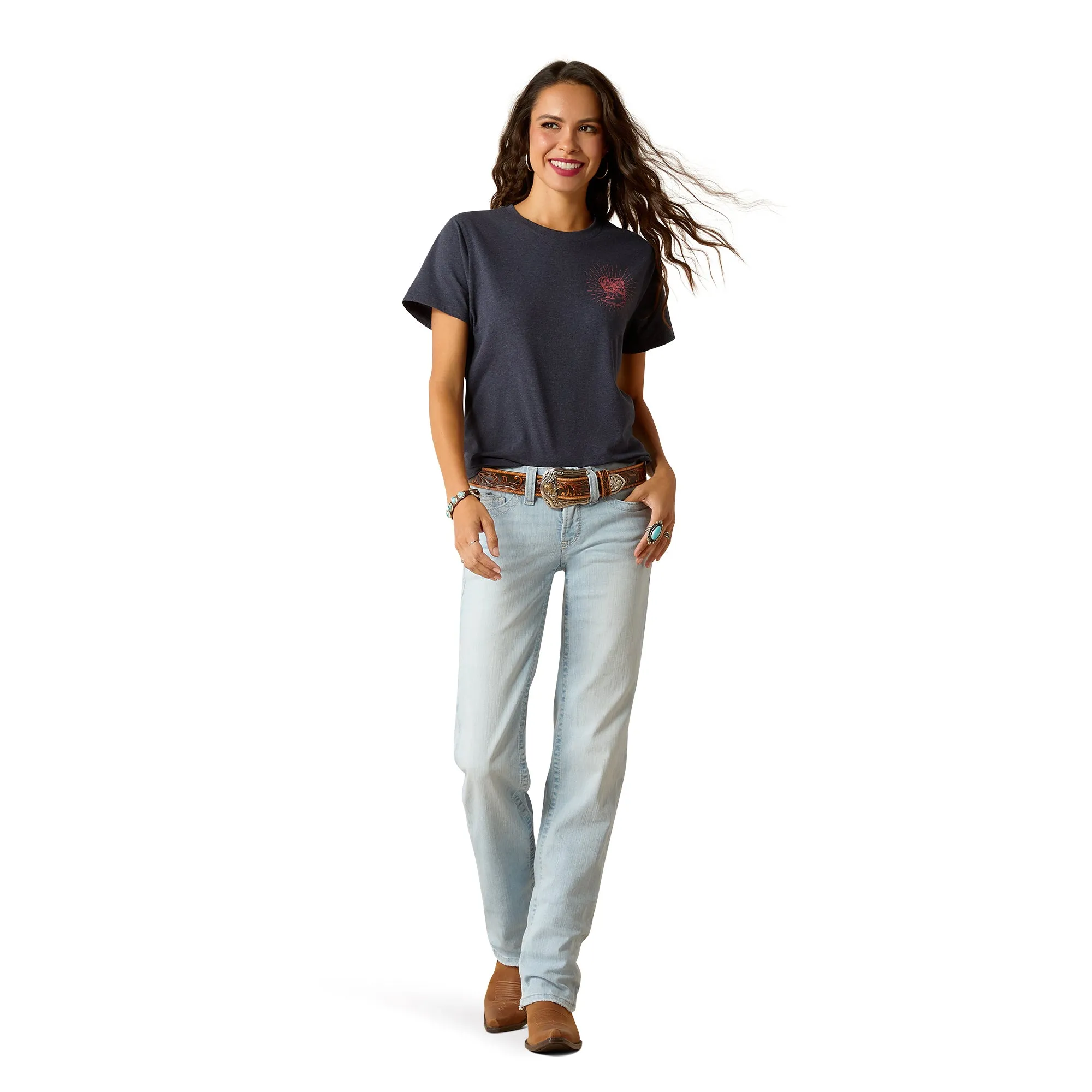 Ariat Ladies Admiralty Blue Heather T-Shirt 10051297