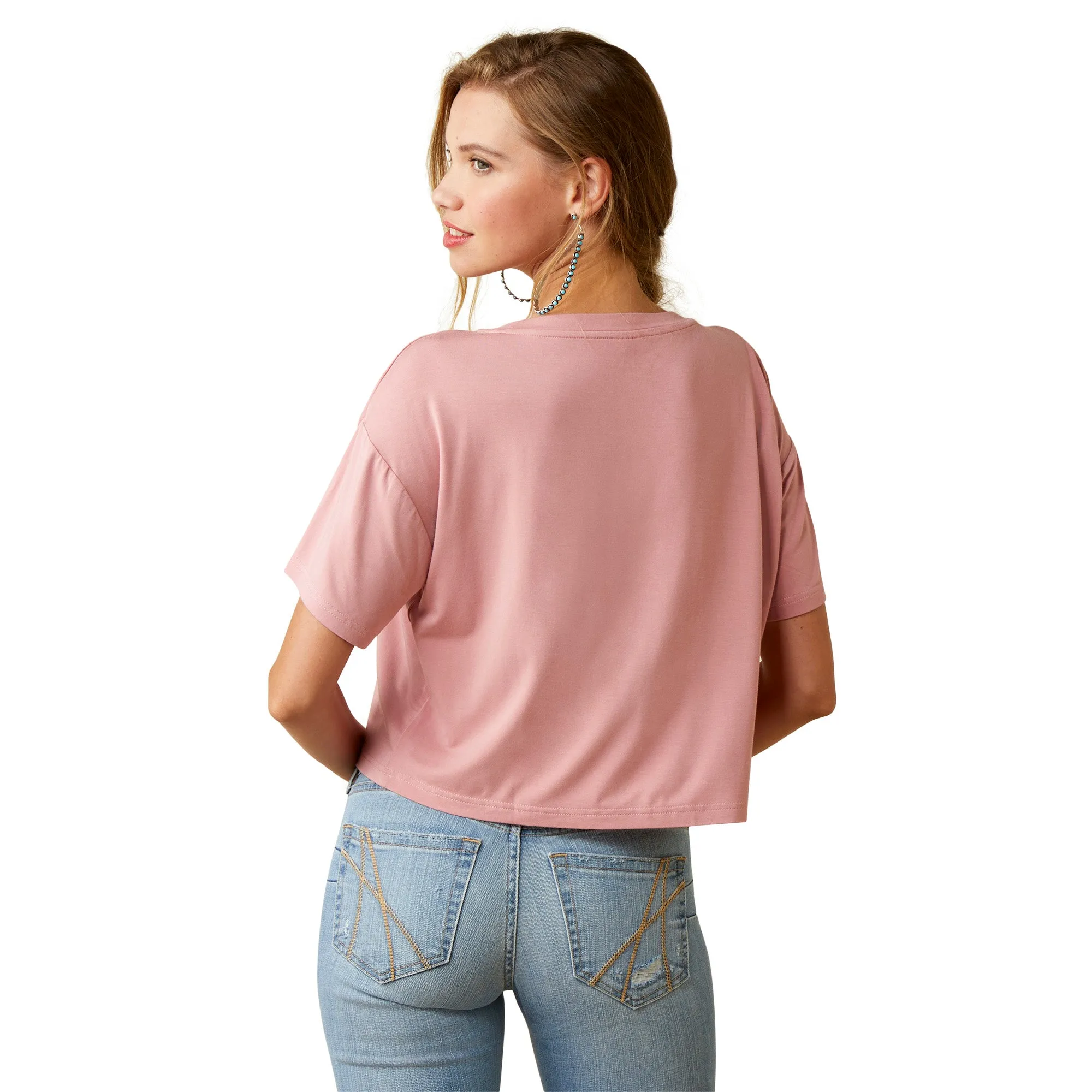 Ariat Ladies Island Blush Buffalo Rising T-Shirt 10044930