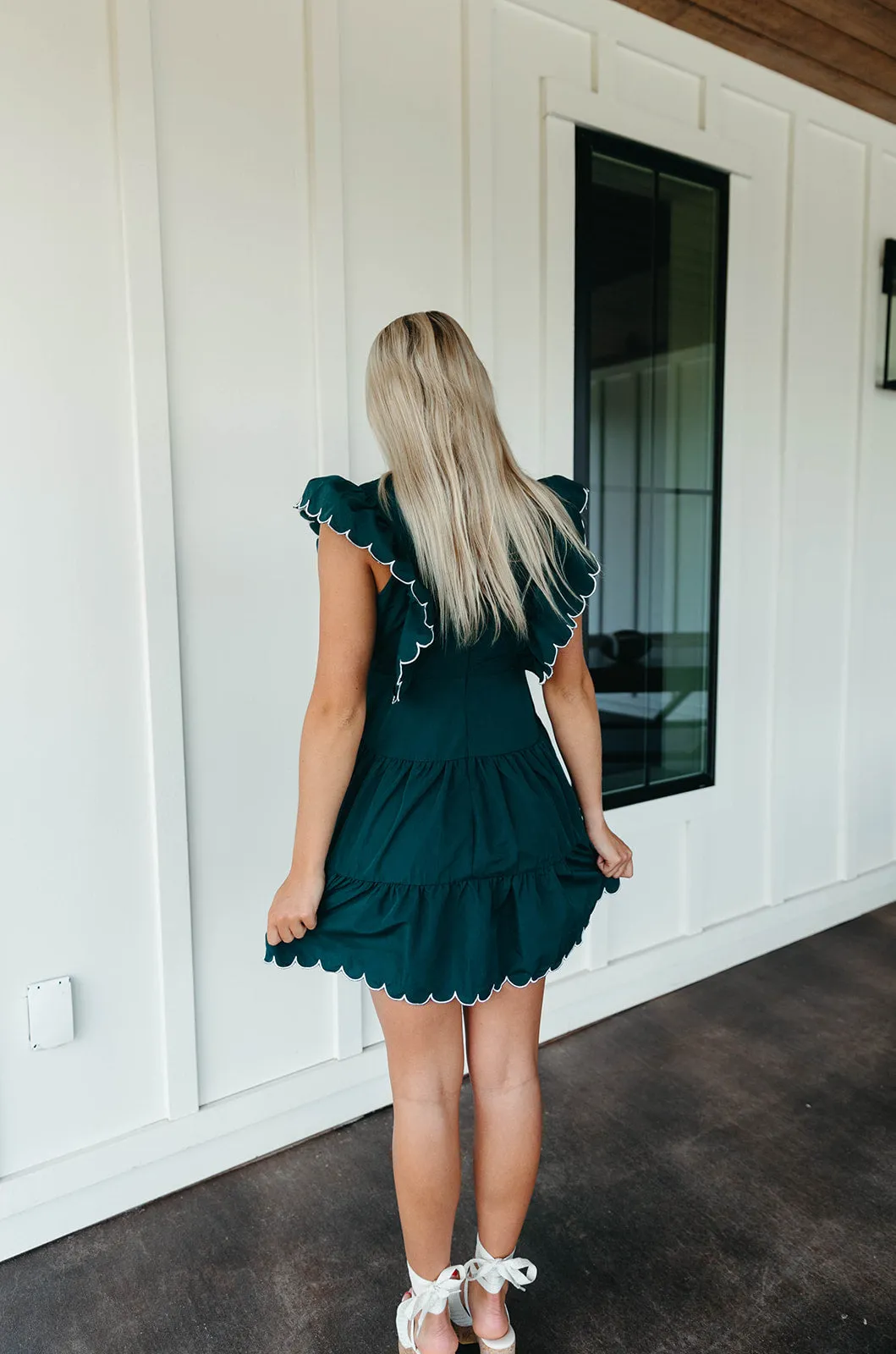 Aubrey Mini Dress - Hunter Green