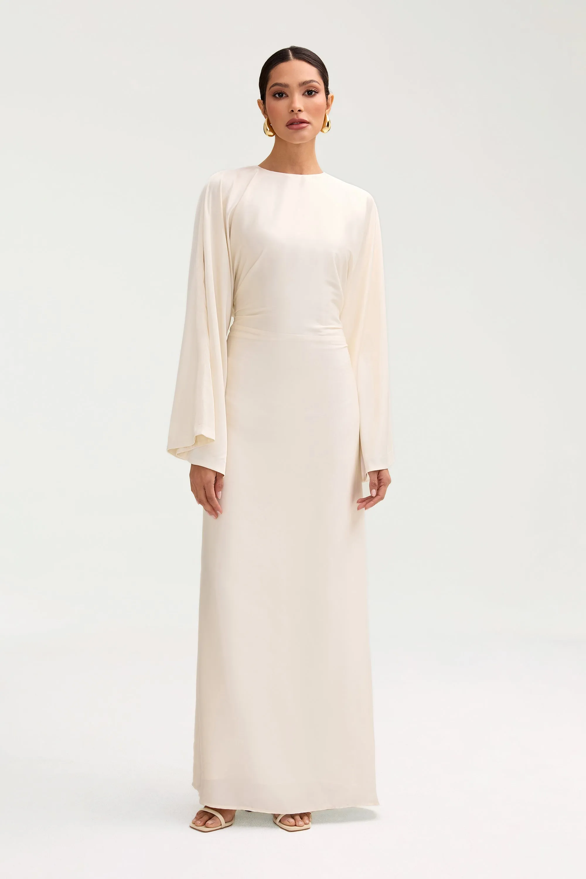 Batool Satin Maxi Dress - Moonlight