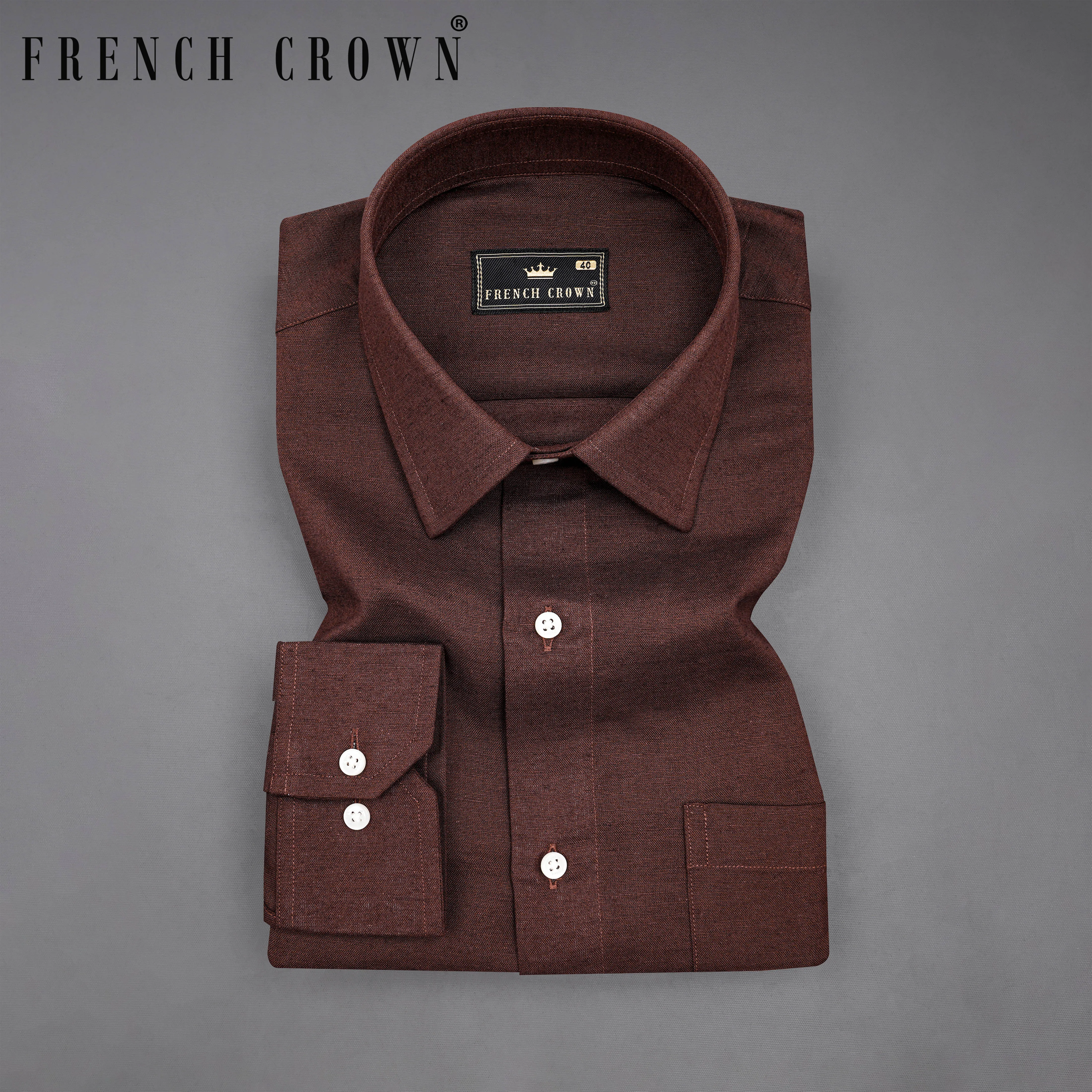 Bistre Brown Luxurious Linen Shirt