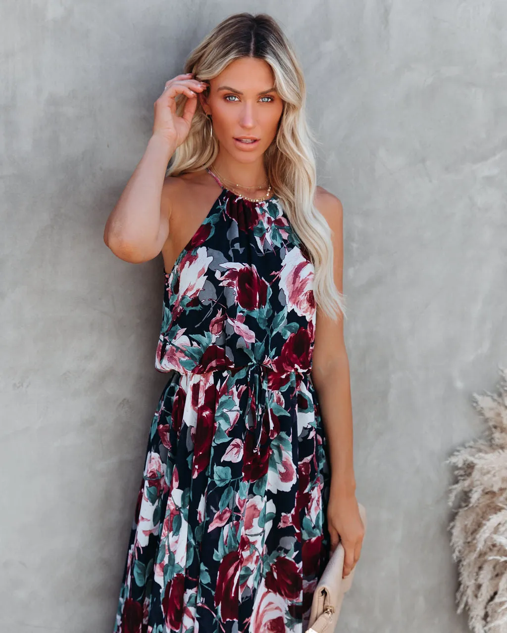 Bloomed Halter Maxi Dress