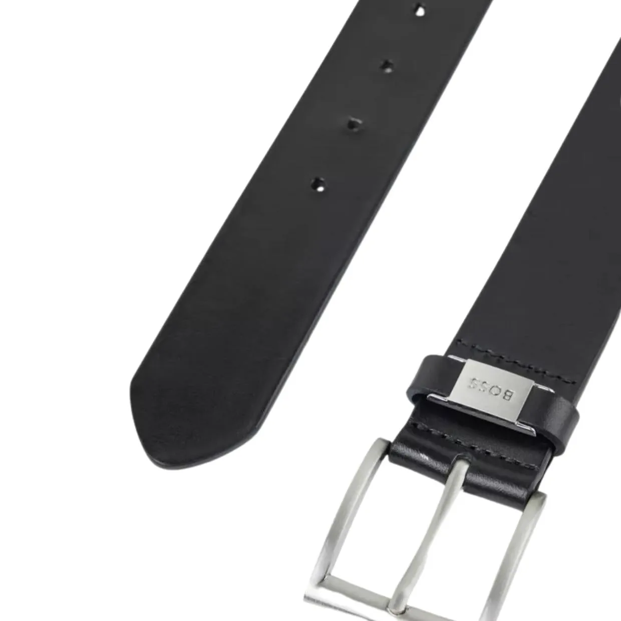 BOSS Connio Engraved Logo Black Belt