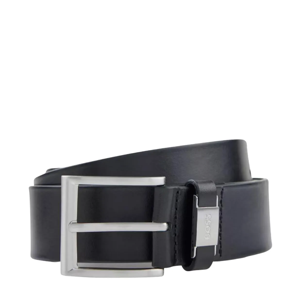 BOSS Connio Engraved Logo Black Belt