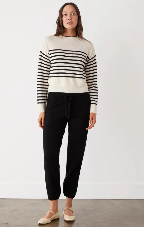 Boucle Knit Striped Sweater