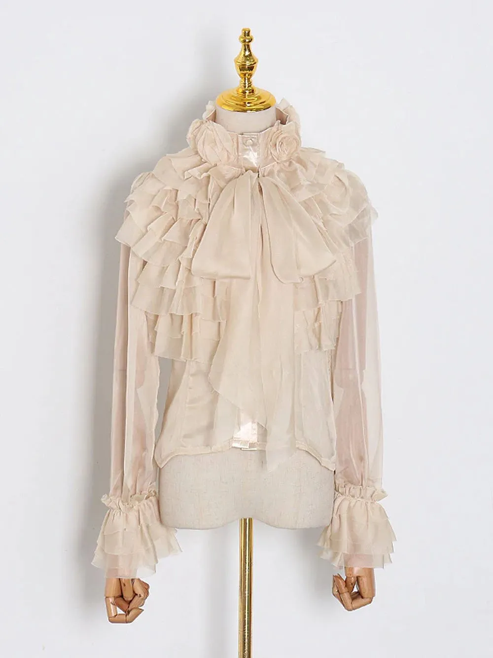 Bowknot Ruffle Blouse