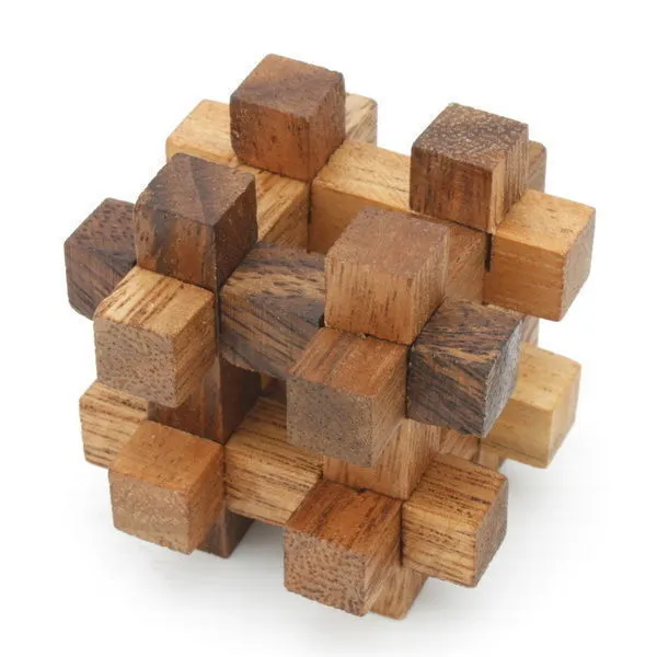 brainteaser 12 puzzles set Wood in a gift box for kids or adults