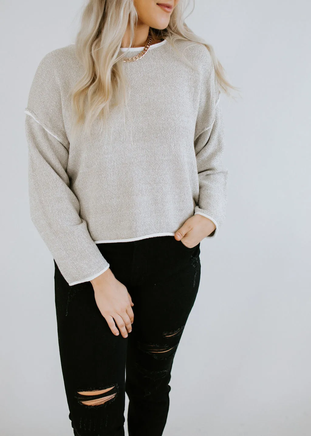 Brie Knit Sweater Top FINAL SALE