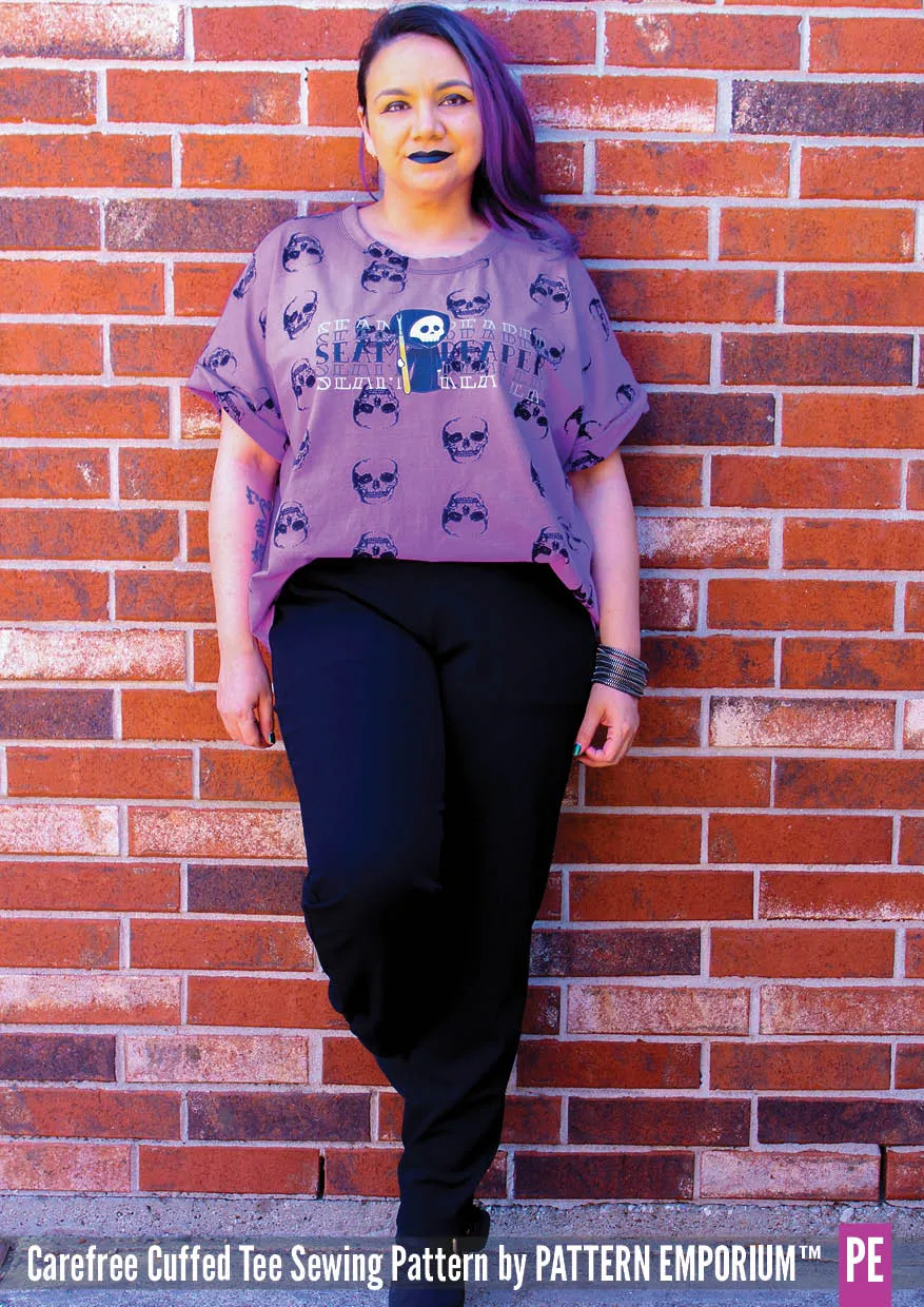 Carefree Cuffed Tee | Dolman T-shirt Sewing Pattern