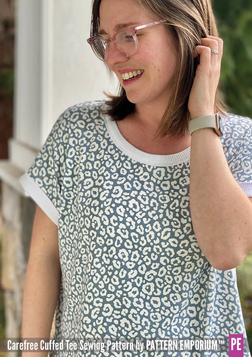 Carefree Cuffed Tee | Dolman T-shirt Sewing Pattern