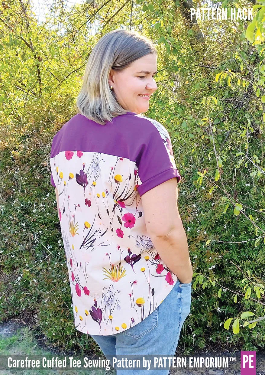 Carefree Cuffed Tee | Dolman T-shirt Sewing Pattern