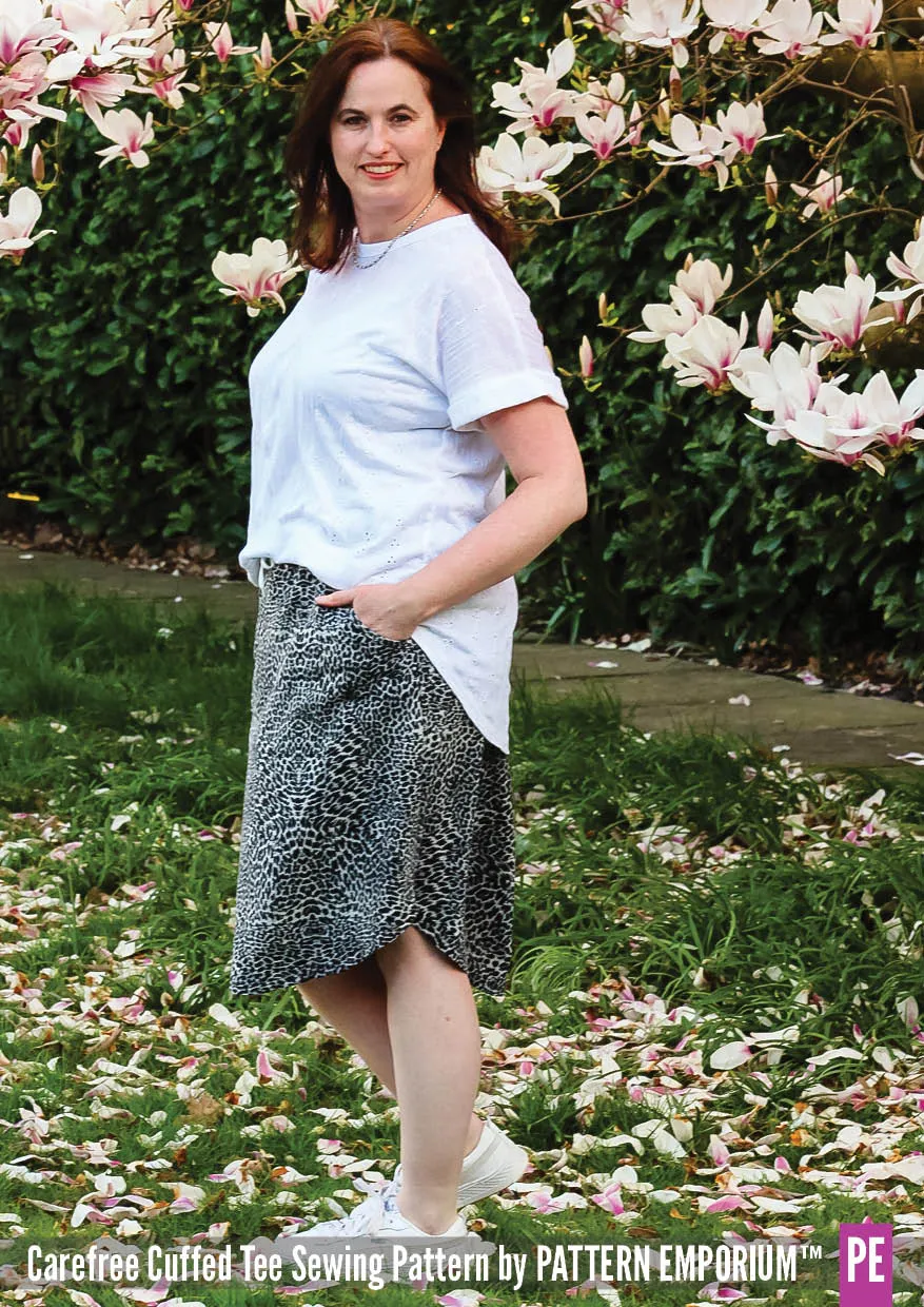 Carefree Cuffed Tee | Dolman T-shirt Sewing Pattern