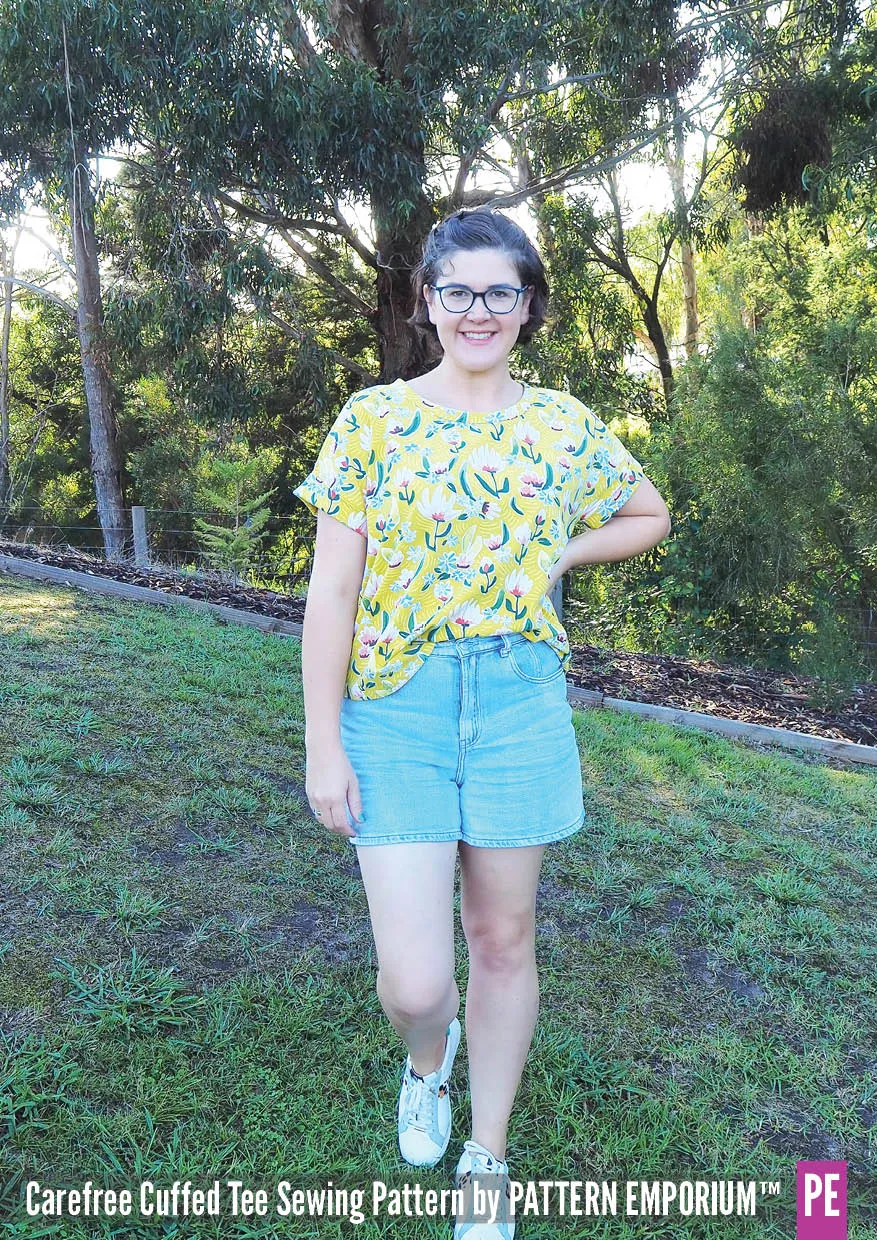 Carefree Cuffed Tee | Dolman T-shirt Sewing Pattern