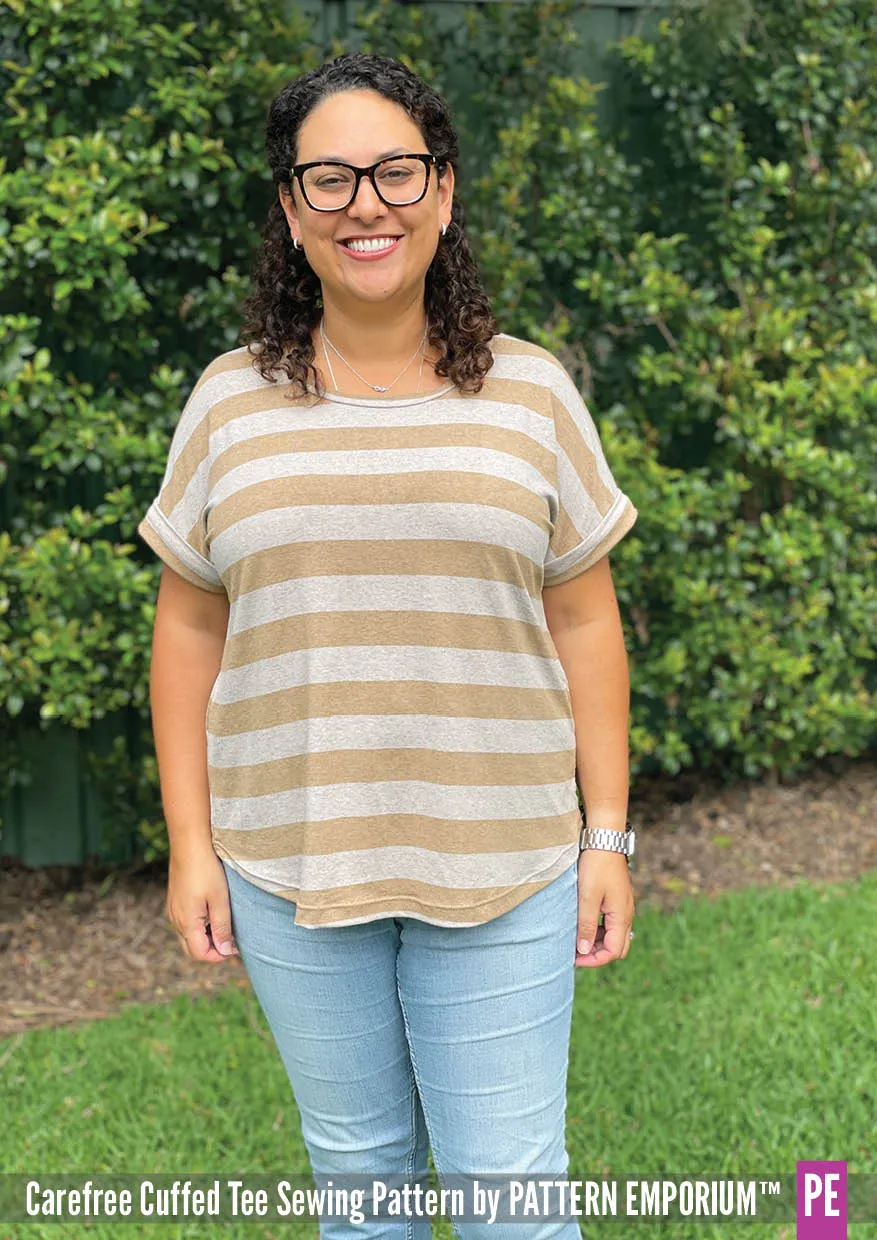 Carefree Cuffed Tee | Dolman T-shirt Sewing Pattern