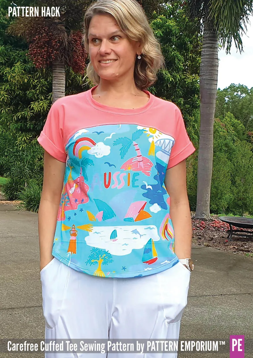 Carefree Cuffed Tee | Dolman T-shirt Sewing Pattern