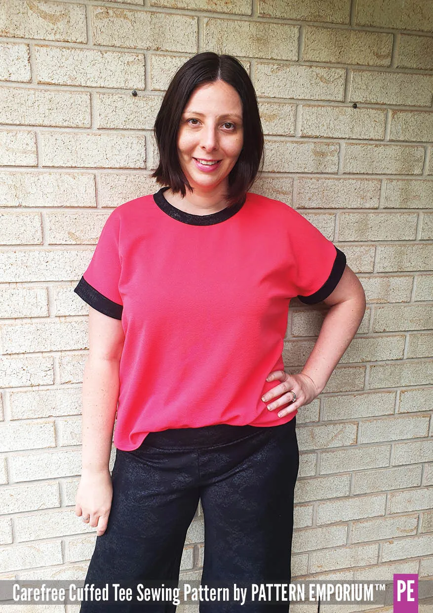 Carefree Cuffed Tee | Dolman T-shirt Sewing Pattern