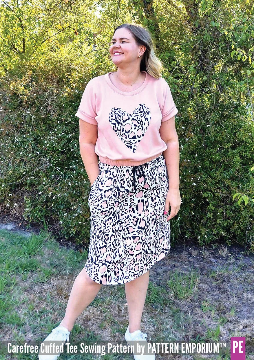 Carefree Cuffed Tee | Dolman T-shirt Sewing Pattern