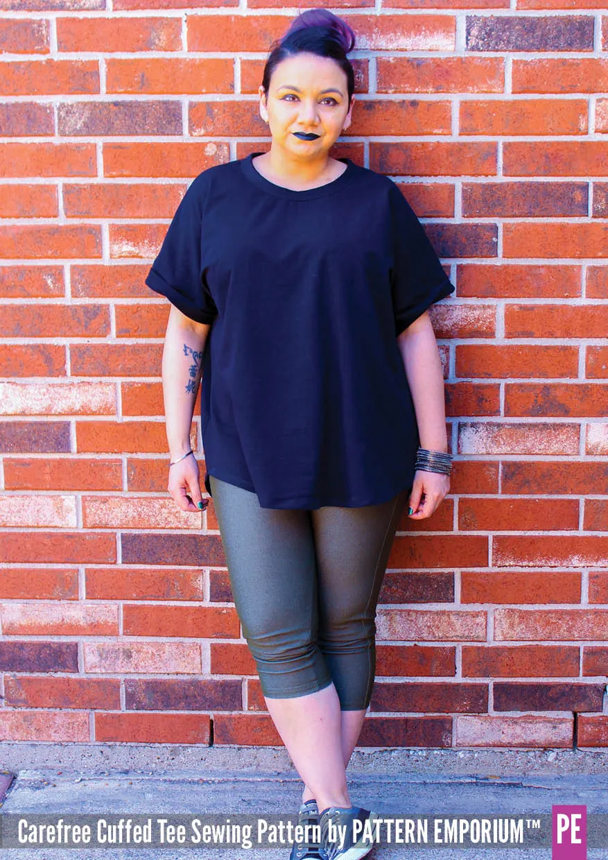 Carefree Cuffed Tee | Dolman T-shirt Sewing Pattern