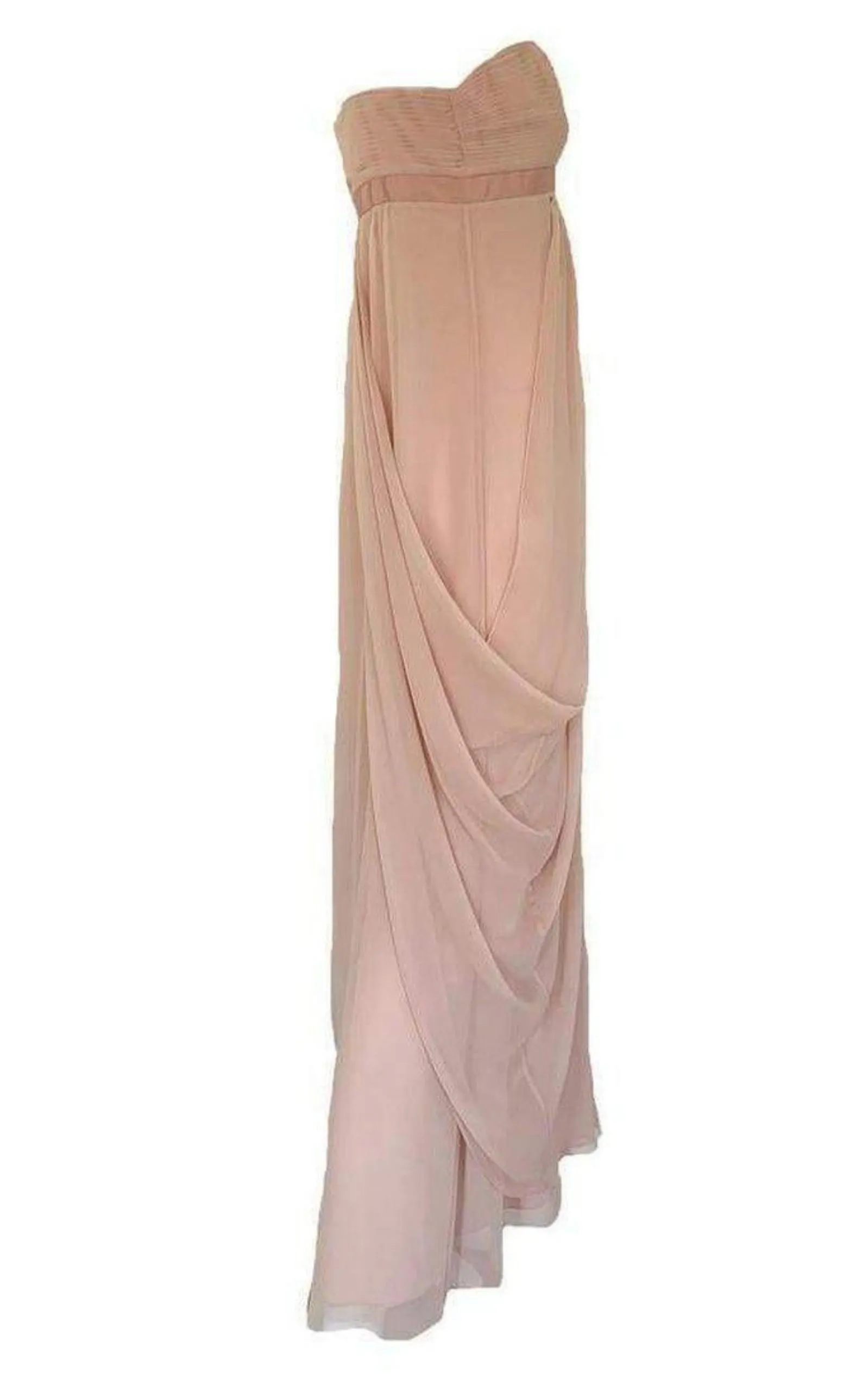 Cascade Bare Pink Strapless Gown