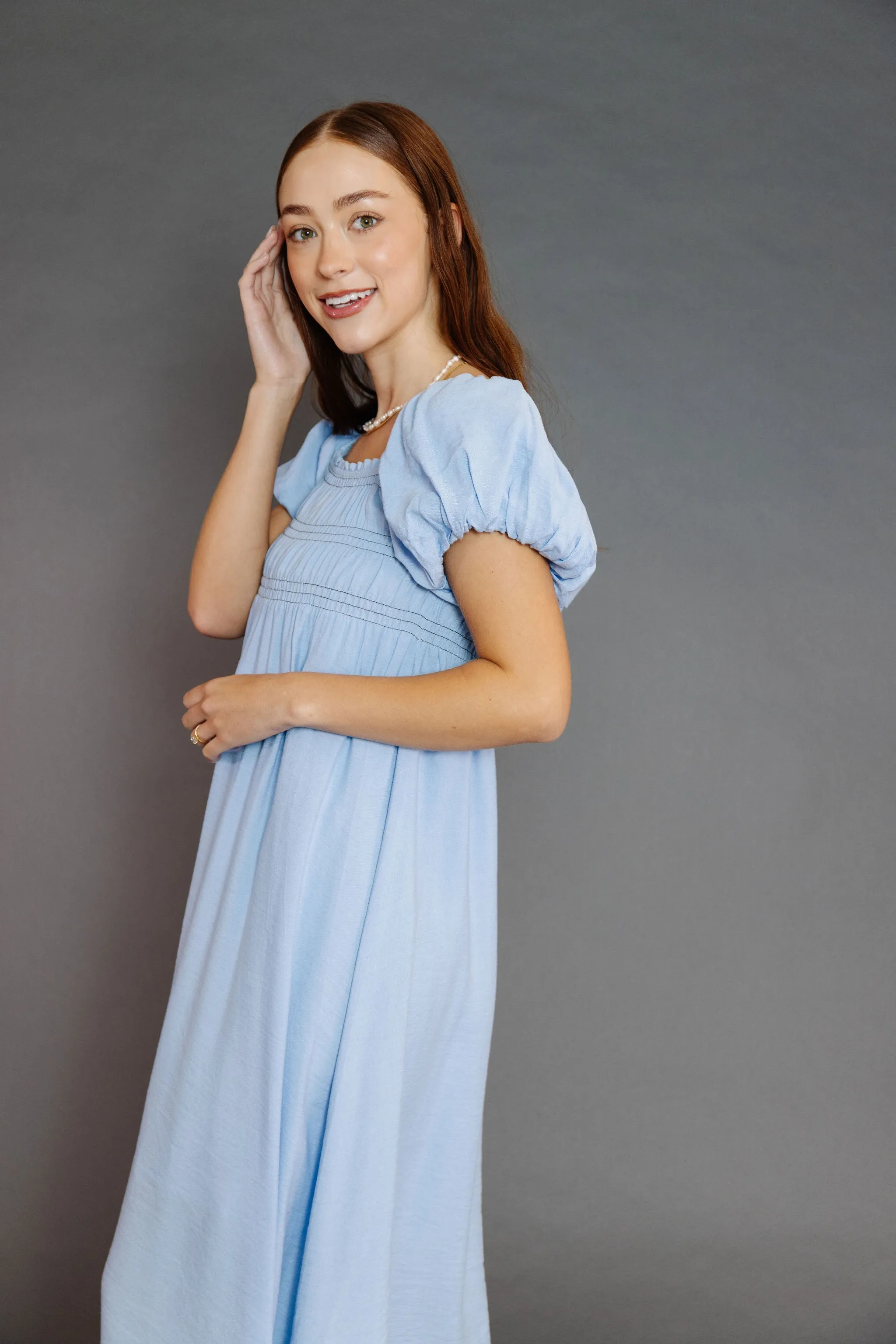 Caspian Dress in Baby Blue