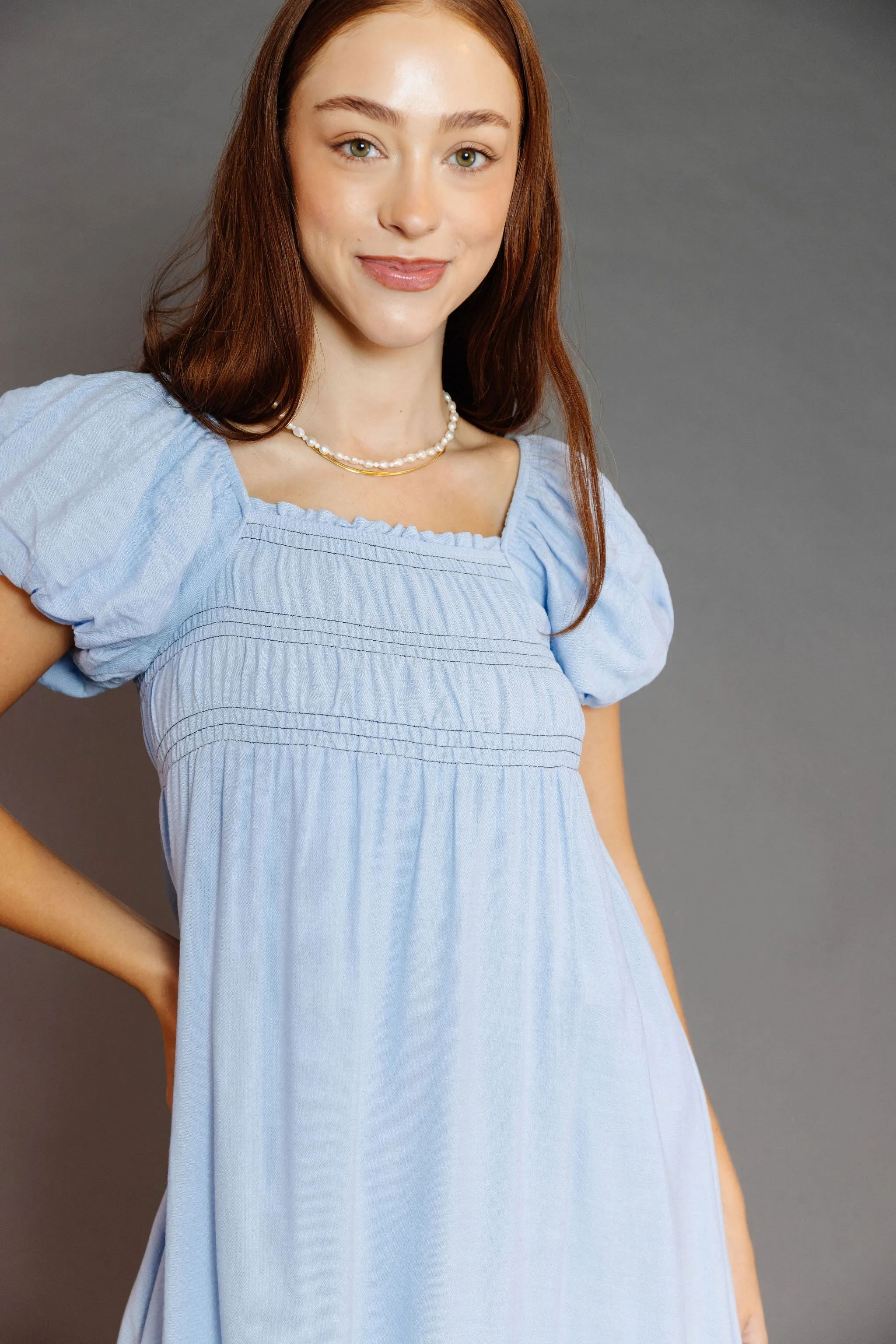 Caspian Dress in Baby Blue