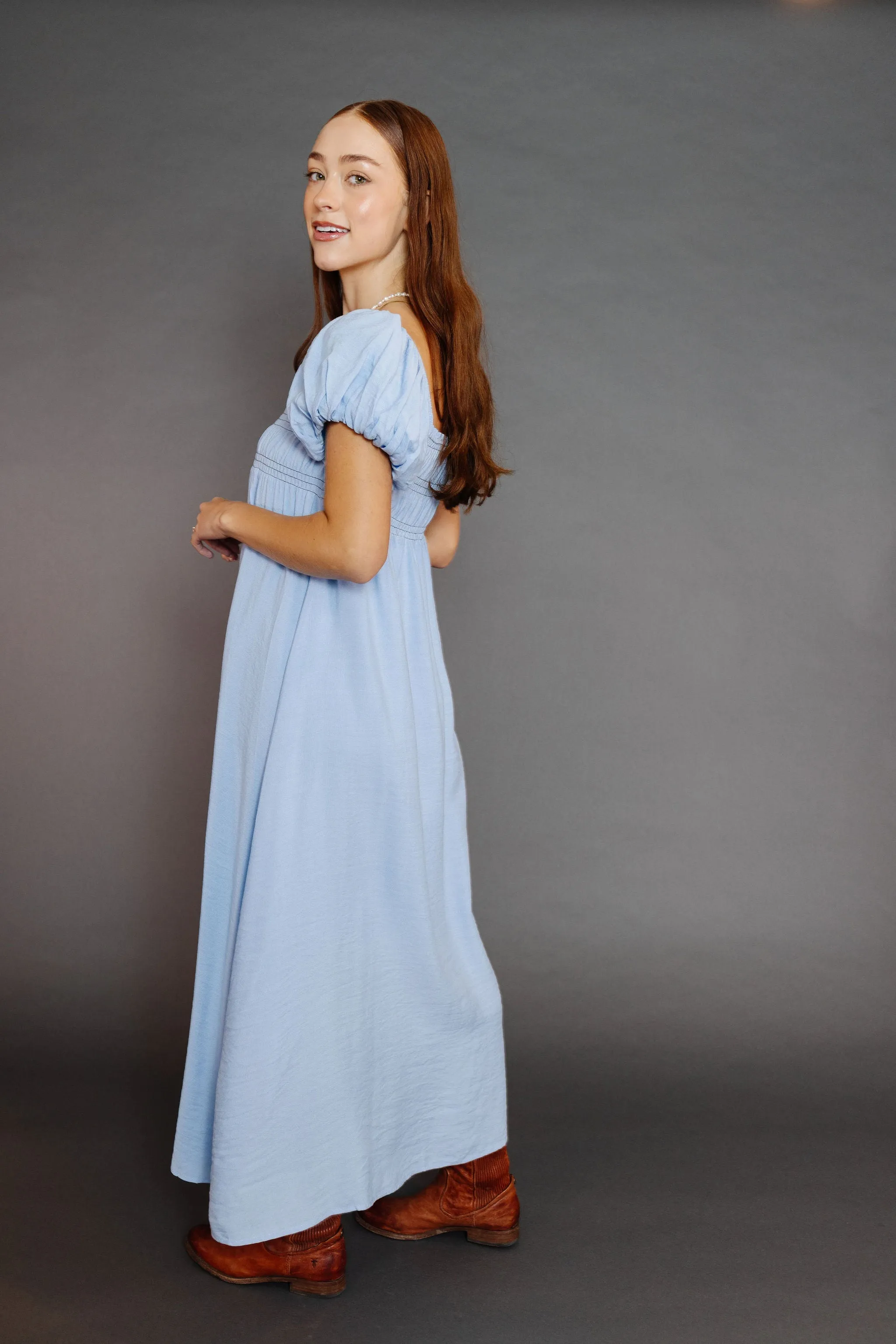 Caspian Dress in Baby Blue