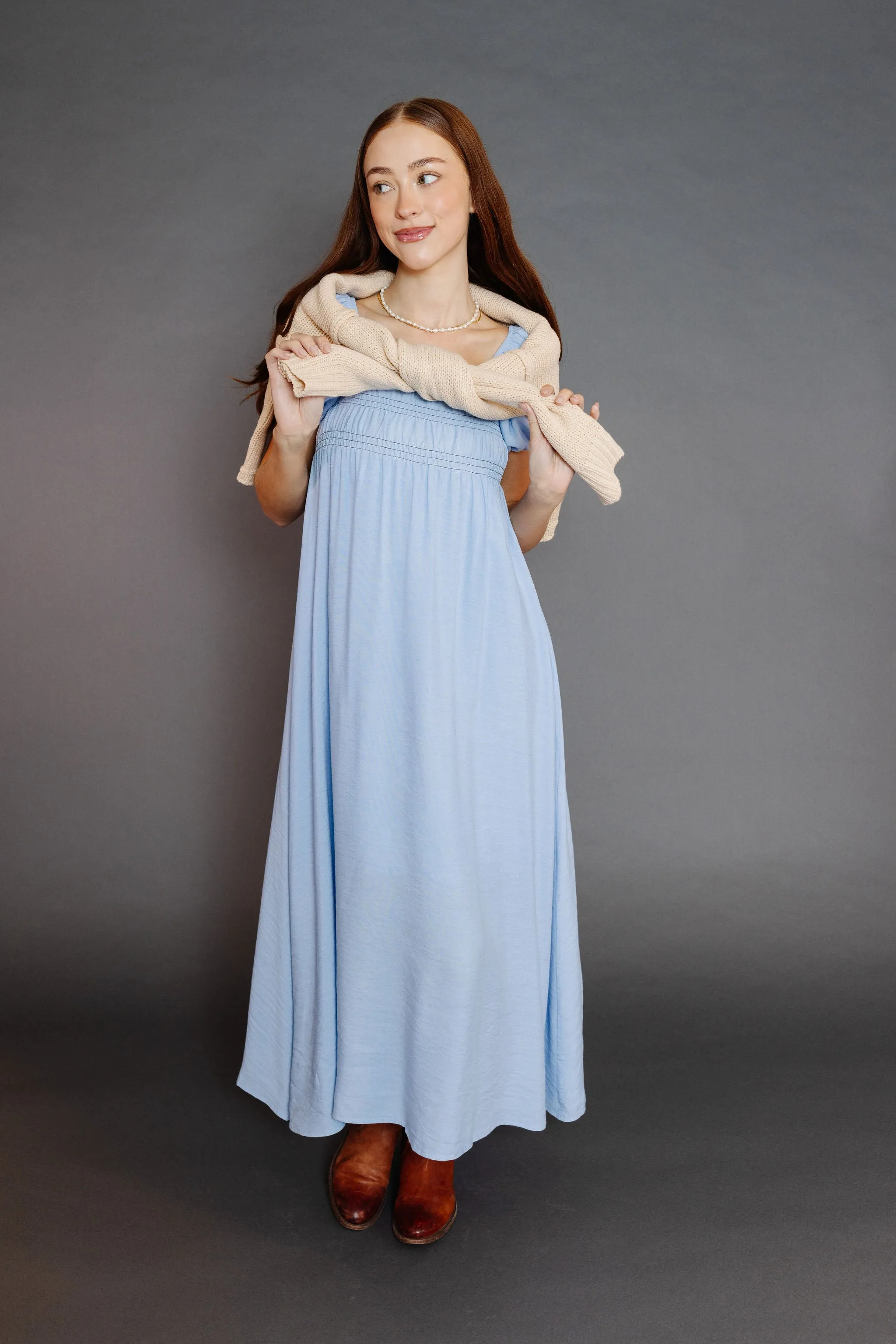 Caspian Dress in Baby Blue