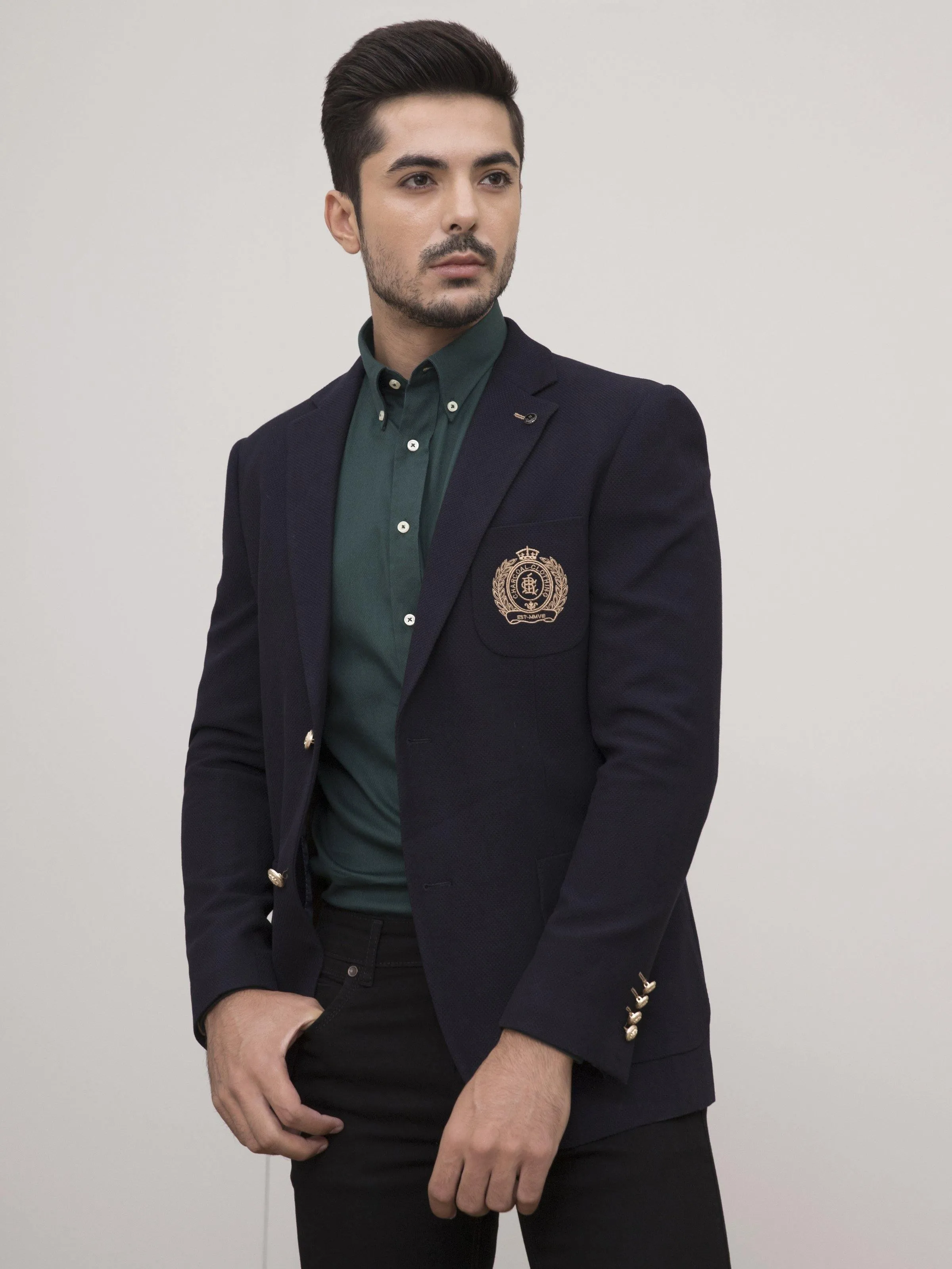 CASUAL COAT SLIM FIT NAVY