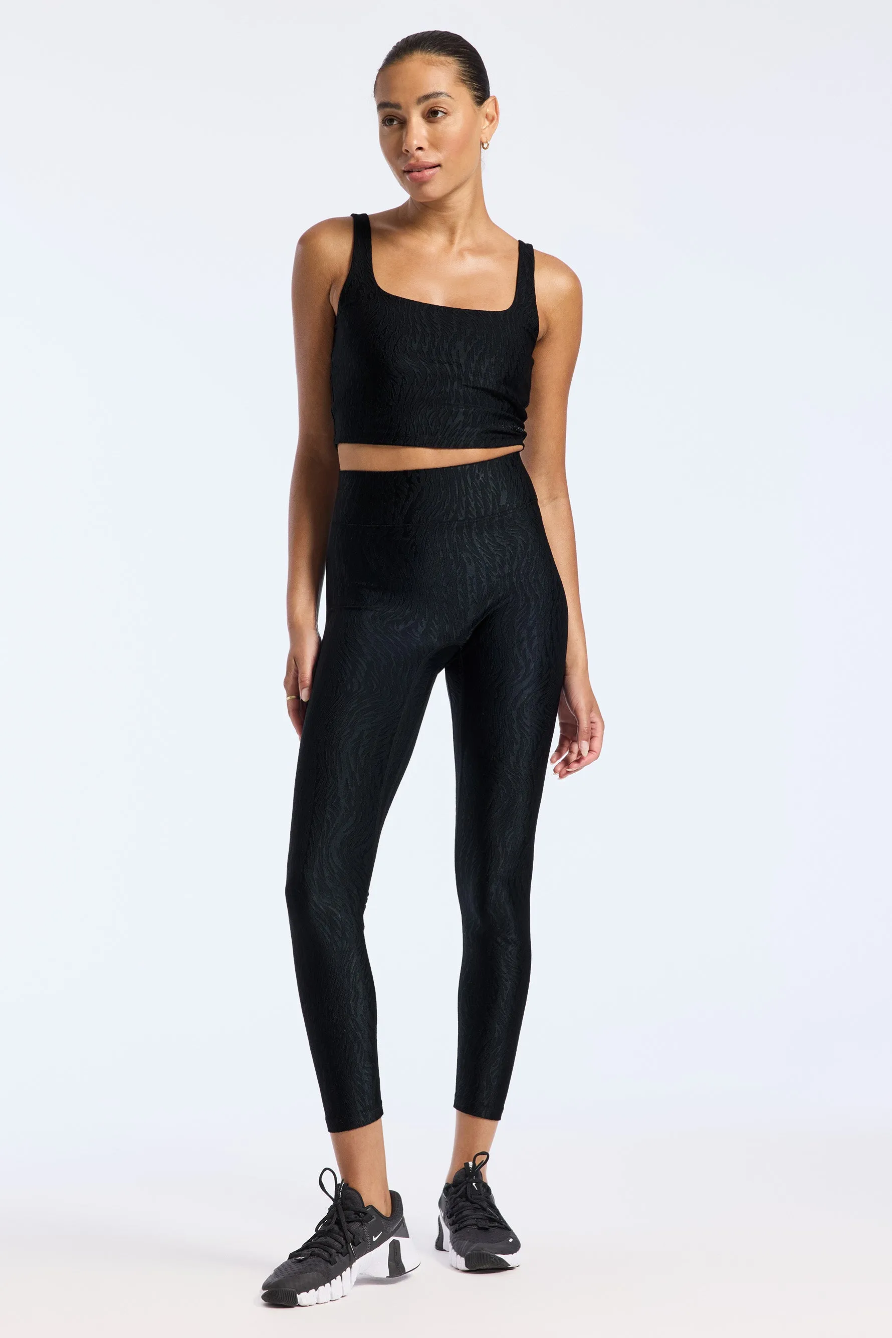 Center Stage Jacquard Legging - Black