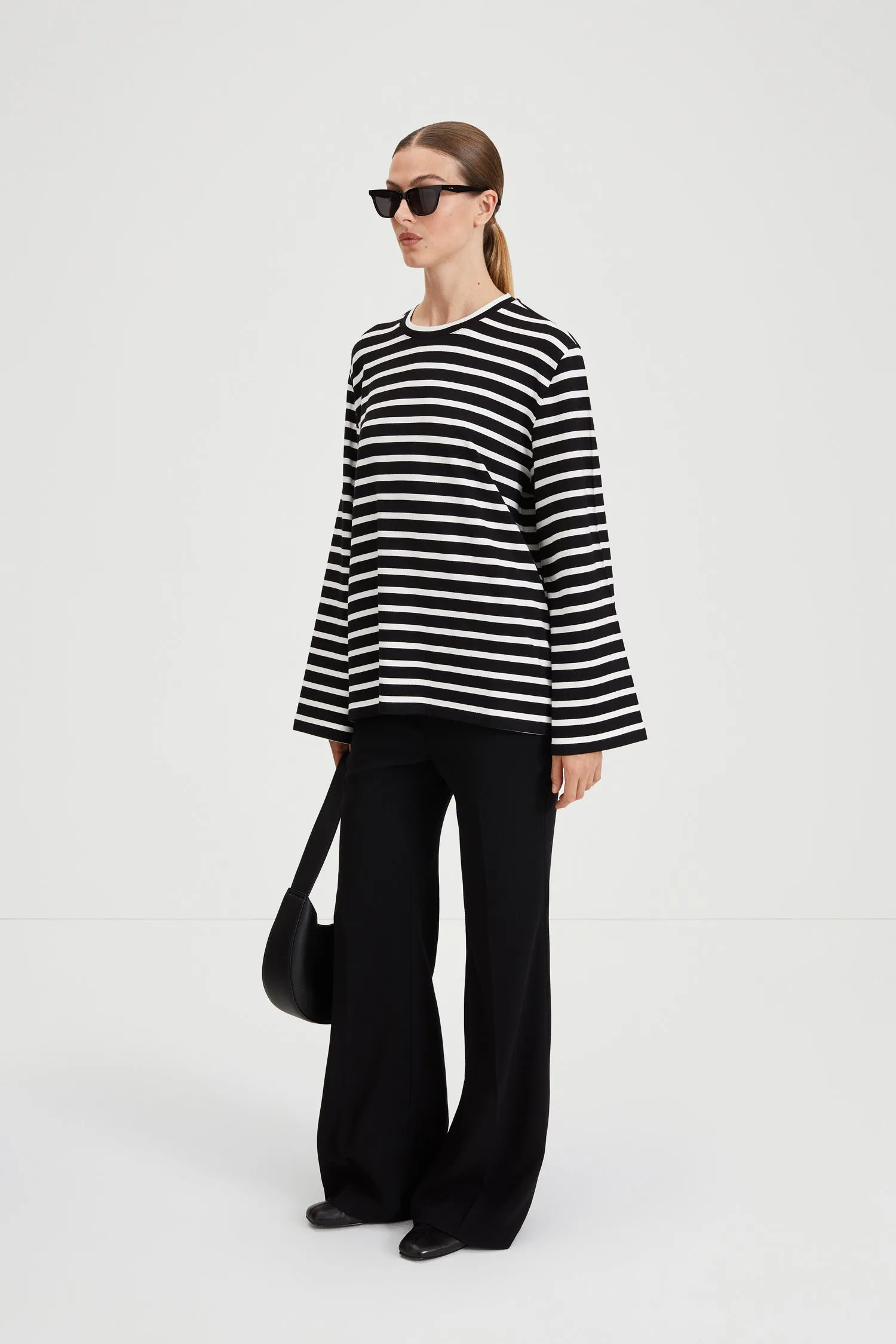 CENTO TOP - BLACK W STRIPES